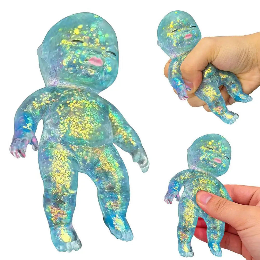 Squishy Maltose Sugar Baby Squeeze Toy Kawaii Baby Stretchable Slow Rising Fidget Toy for Adults Stress Anxiety Relief Kids Gift