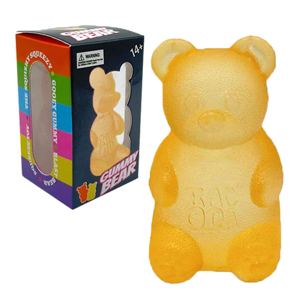 Squishy Gummy Bear Squeeze Fidget Toy Soft Jelly Slow Rising TPR Sensory Stress Relief Anti Anxiety Desk Decor Adults Party Gift