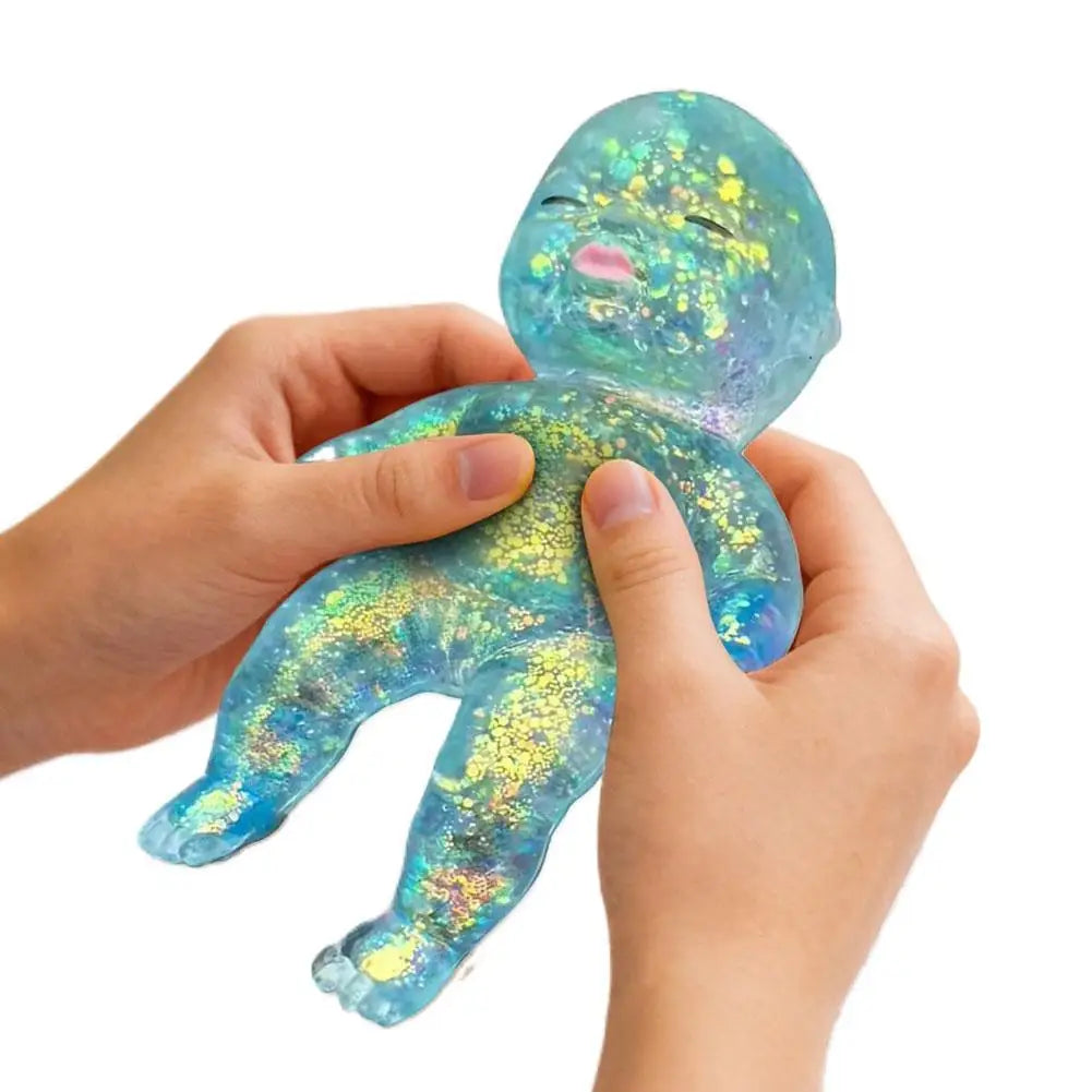 Squishy Maltose Sugar Baby Squeeze Toy Kawaii Baby Stretchable Slow Rising Fidget Toy for Adults Stress Anxiety Relief Kids Gift