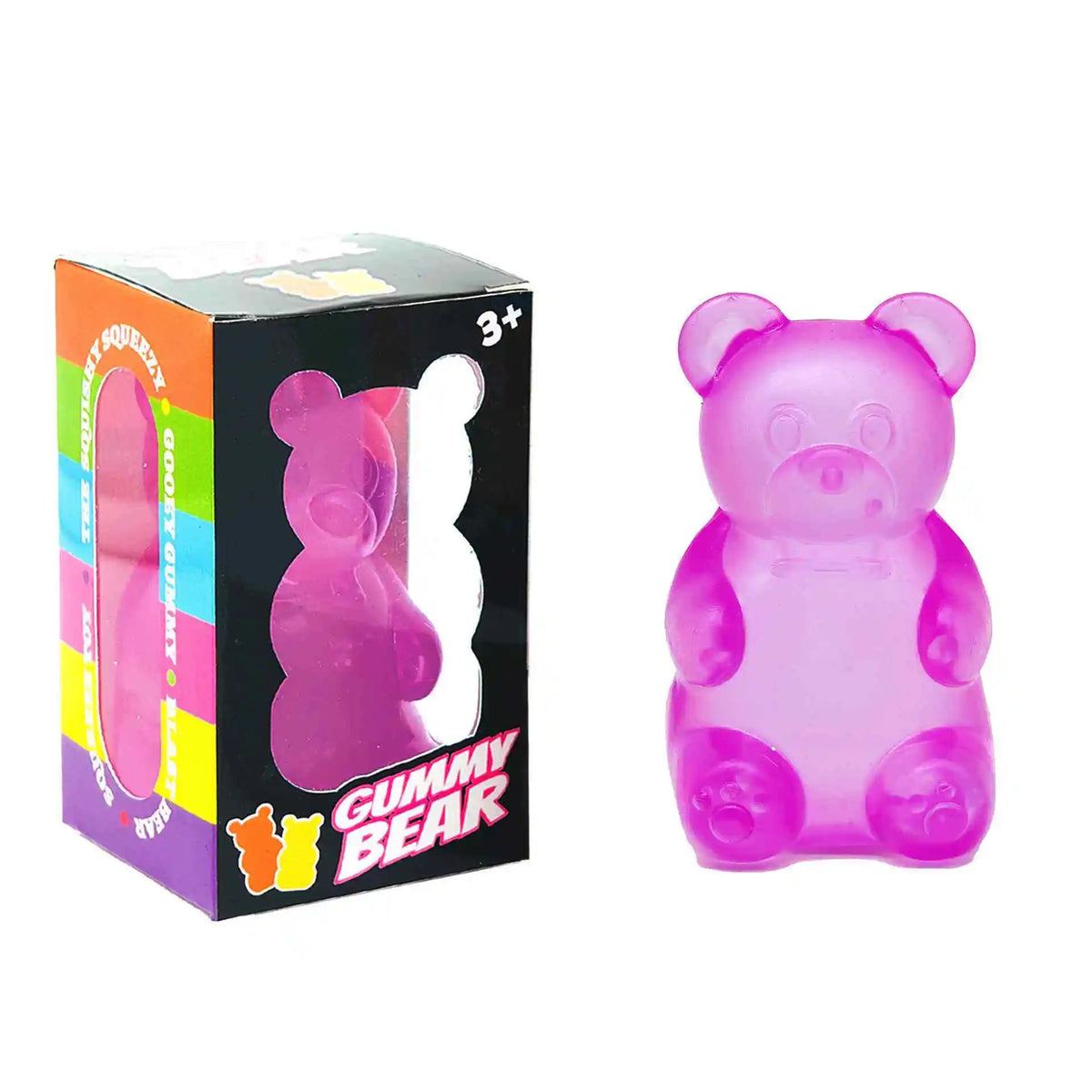 Squishy Gummy Bear Squeeze Fidget Toy Soft Jelly Slow Rising TPR Sensory Stress Relief Anti Anxiety Desk Decor Adults Party Gift