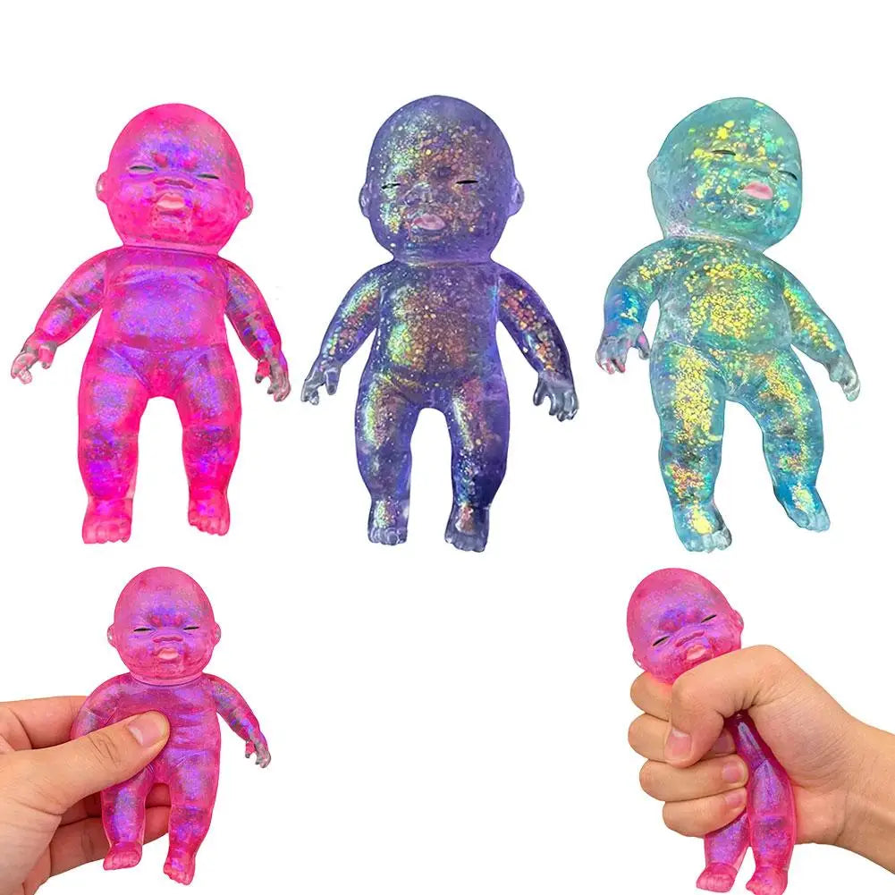 Squishy Maltose Sugar Baby Squeeze Toy Kawaii Baby Stretchable Slow Rising Fidget Toy for Adults Stress Anxiety Relief Kids Gift