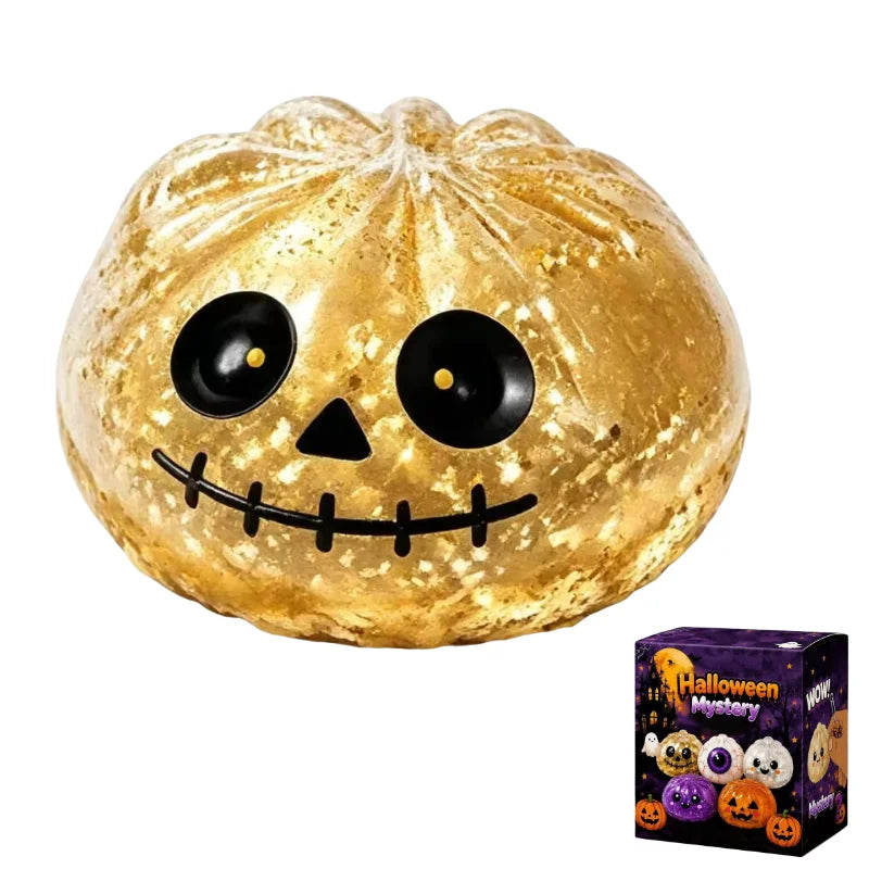 Halloween Ghost Dumpling Squishy Toy, Ghost Pumpkin Eyeball Slow Rising Stress Relief Squeeze Toy For Halloween Party