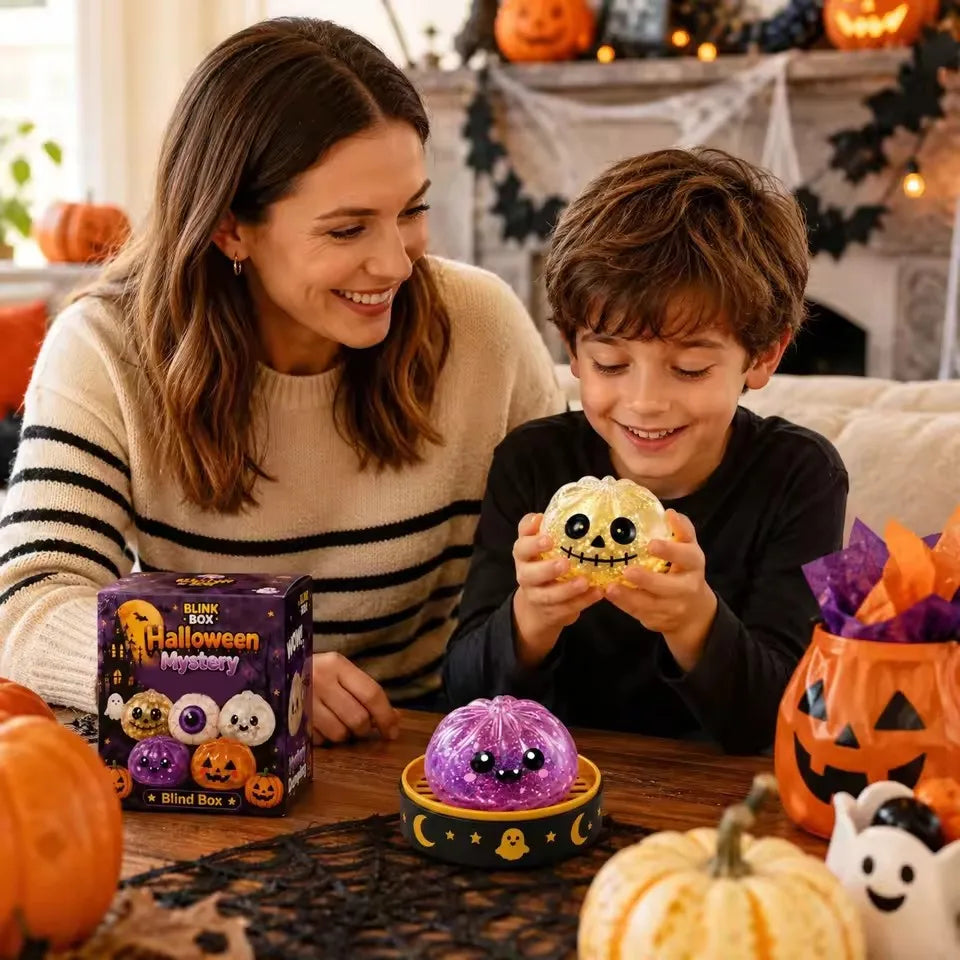 Halloween Ghost Dumpling Squishy Toy, Ghost Pumpkin Eyeball Slow Rising Stress Relief Squeeze Toy For Halloween Party