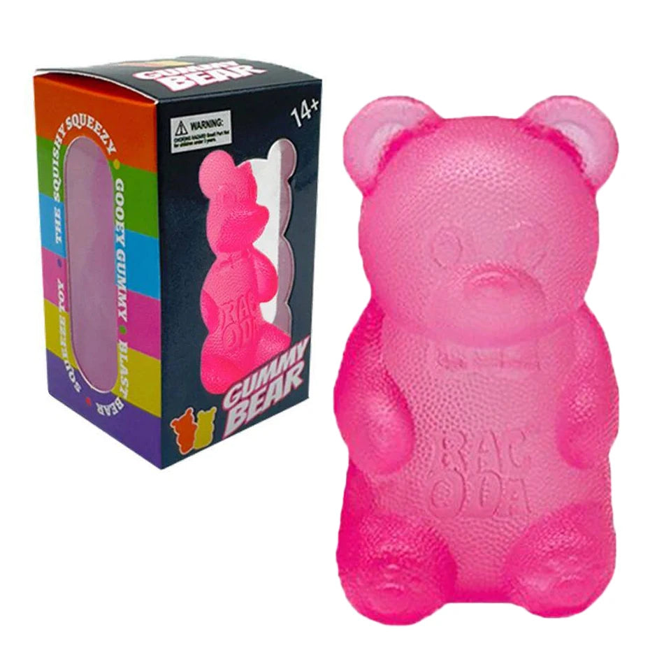 Squishy Gummy Bear Squeeze Fidget Toy Soft Jelly Slow Rising TPR Sensory Stress Relief Anti Anxiety Desk Decor Adults Party Gift
