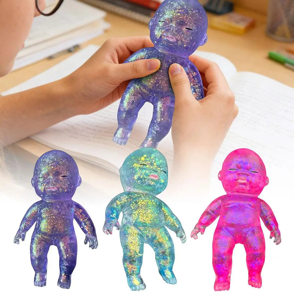 Squishy Maltose Sugar Baby Squeeze Toy Kawaii Baby Stretchable Slow Rising Fidget Toy for Adults Stress Anxiety Relief Kids Gift