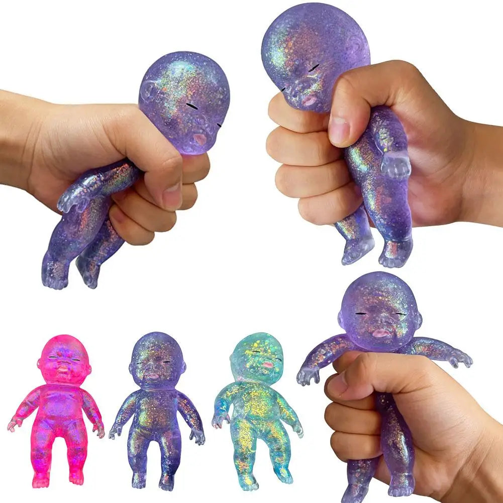 Squishy Maltose Sugar Baby Squeeze Toy Kawaii Baby Stretchable Slow Rising Fidget Toy for Adults Stress Anxiety Relief Kids Gift