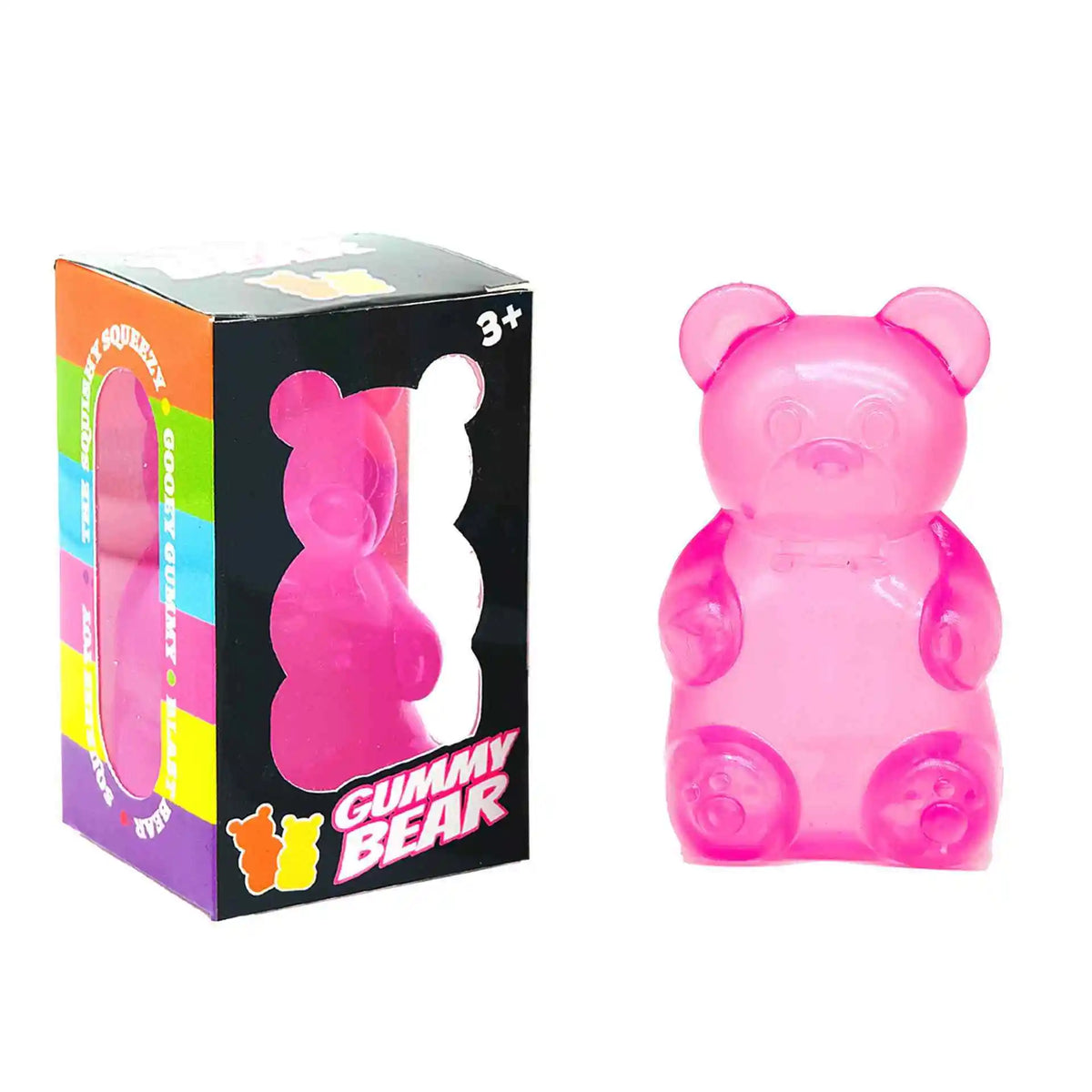 Squishy Gummy Bear Squeeze Fidget Toy Soft Jelly Slow Rising TPR Sensory Stress Relief Anti Anxiety Desk Decor Adults Party Gift
