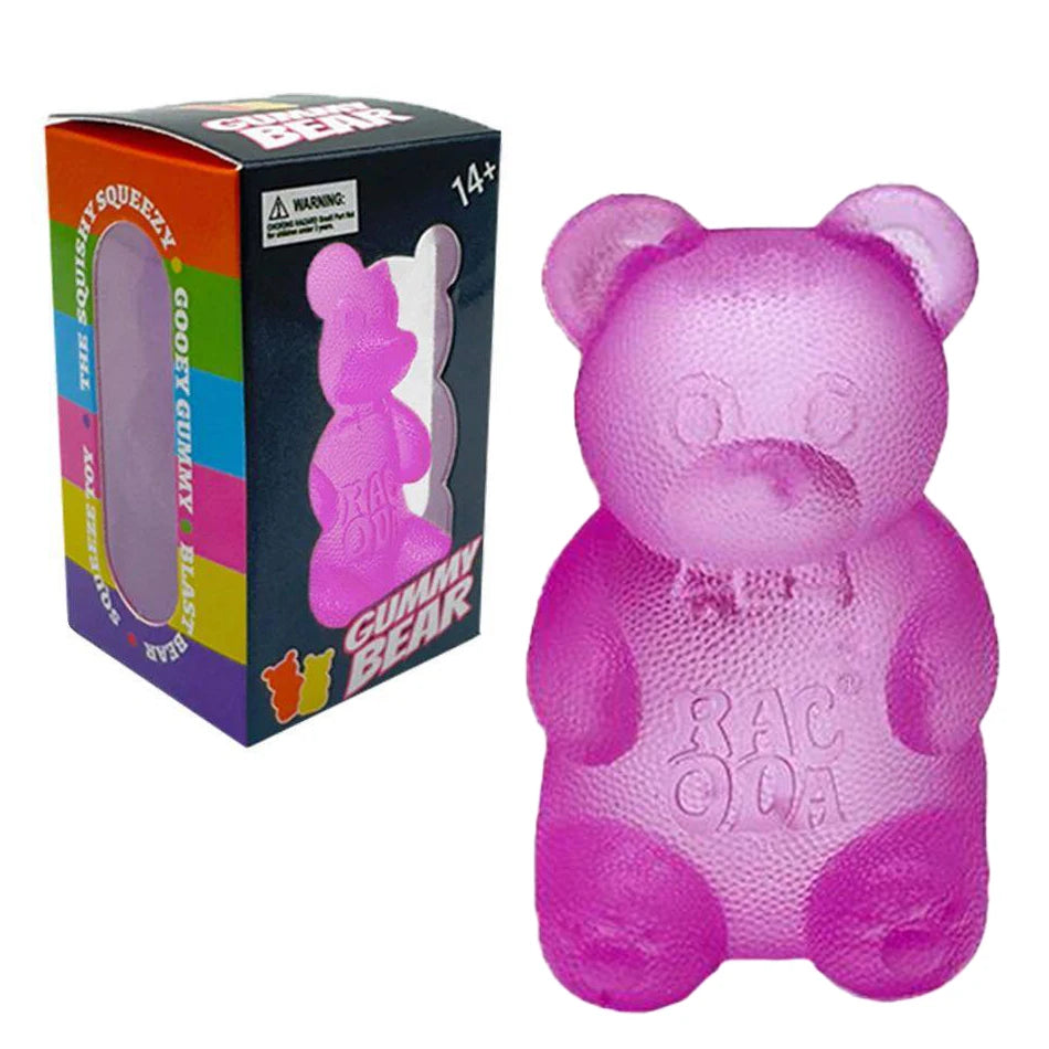 Squishy Gummy Bear Squeeze Fidget Toy Soft Jelly Slow Rising TPR Sensory Stress Relief Anti Anxiety Desk Decor Adults Party Gift