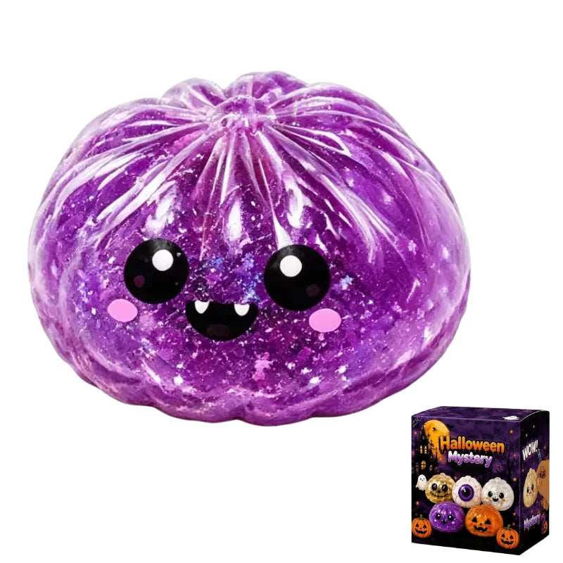 Halloween Ghost Dumpling Squishy Toy, Ghost Pumpkin Eyeball Slow Rising Stress Relief Squeeze Toy For Halloween Party